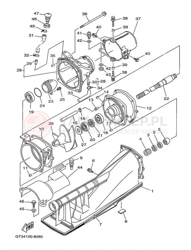 Schemat "JET UNIT" do Yamaha WAVEVENTURE 700 WVT700W