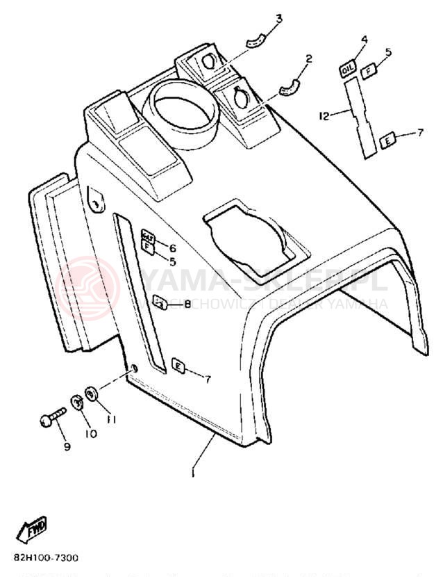 Schemat "INSTRUMENT PANEL" do Yamaha ET340TL