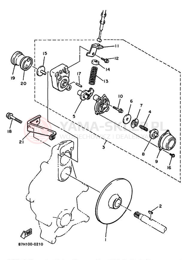 Schemat "hamulec" do Yamaha PHAZER SS ELECTRIC PZ480EA