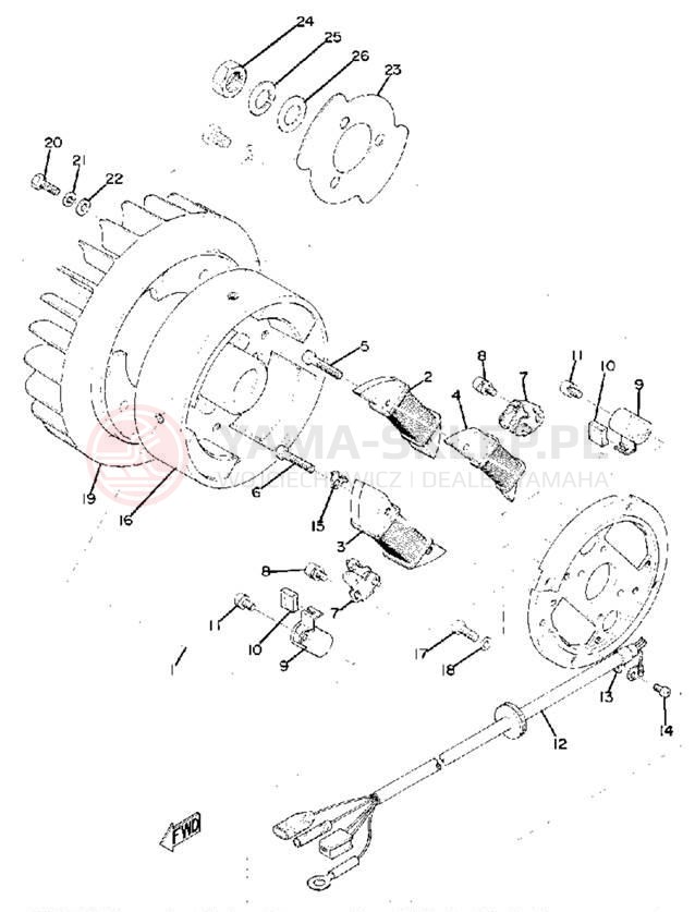 Schemat "Układ zapłonowy" do Yamaha PR440
