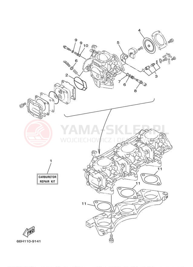 Schemat "Zestaw naprawczy" do Yamaha SUV1200 SV1200C