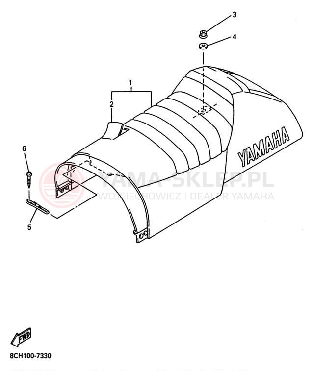 Schemat "siedzenie" do Yamaha VMAX 600 SX VX600SXA/VX700SXA