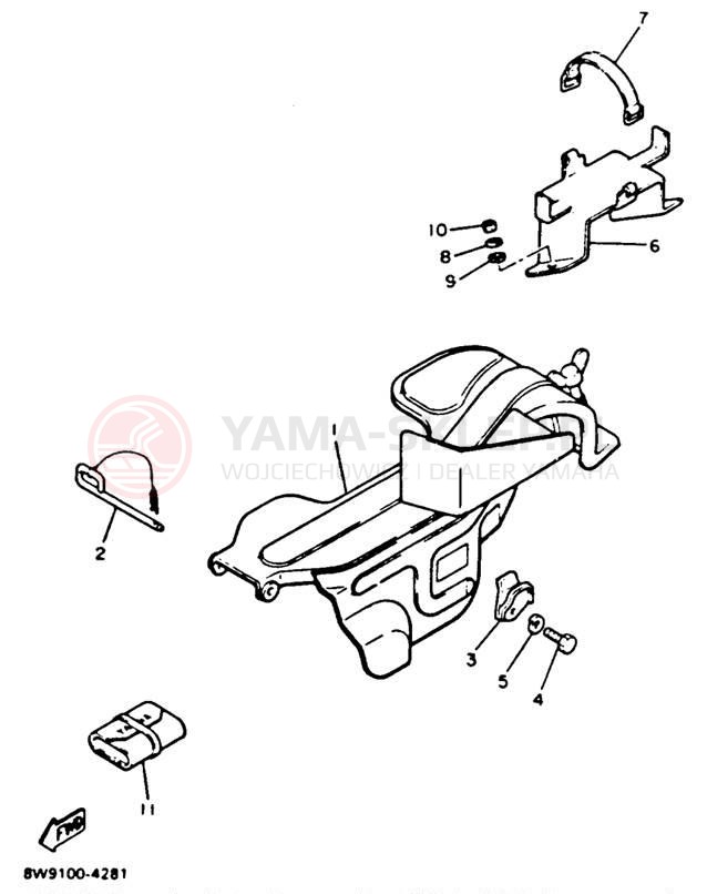 Schemat "GUARD - LUGGAGE BOX" do Yamaha EXCEL III EC340H