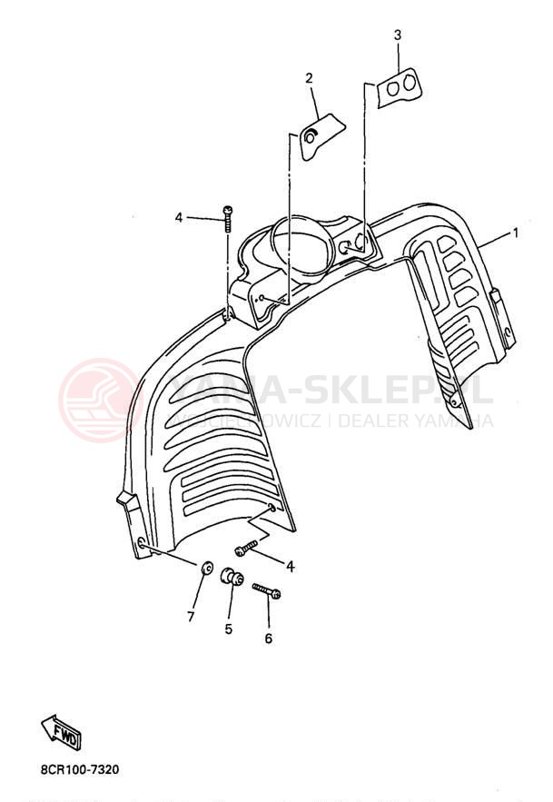 Schemat "INSTRUMENT PANEL" do Yamaha VMAX 600 XT VX600XTA/VX500XTA