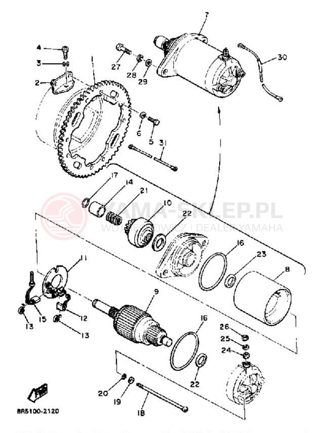 Schemat "rozrusznik" do Yamaha EXCEL III EC340H