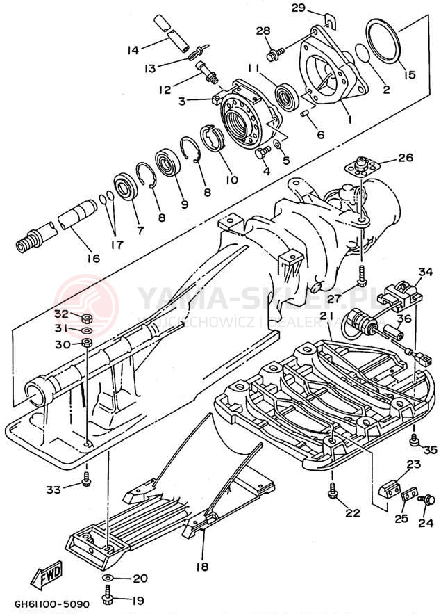Schemat "JET UNIT" do Yamaha RA700AT