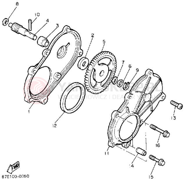 Schemat "przeniesienie napędu" do Yamaha OVATION CS340P