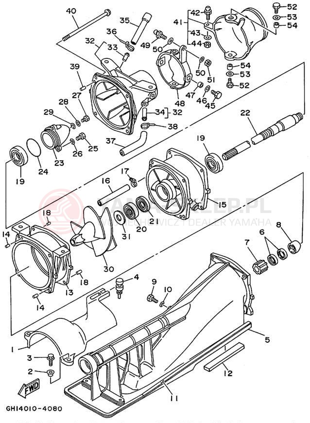 Schemat "JET UNIT" do Yamaha WAVE RAIDER RA700T