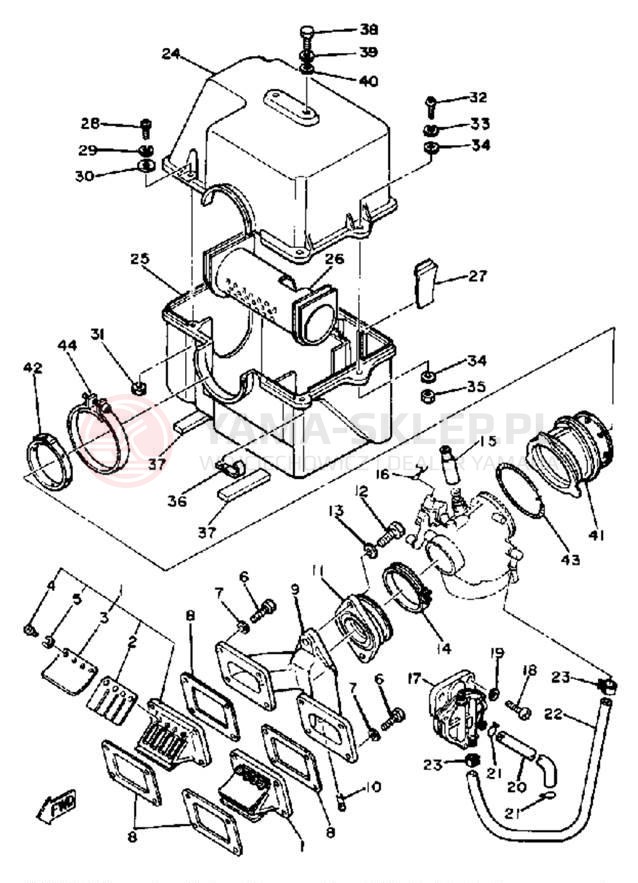 Schemat "Wtrysk paliwa" do Yamaha SS440E