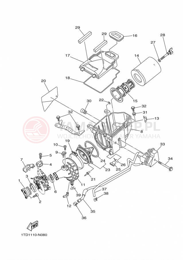 Schemat "Wtrysk paliwa" do Yamaha YFZ450R YFZ450RFL