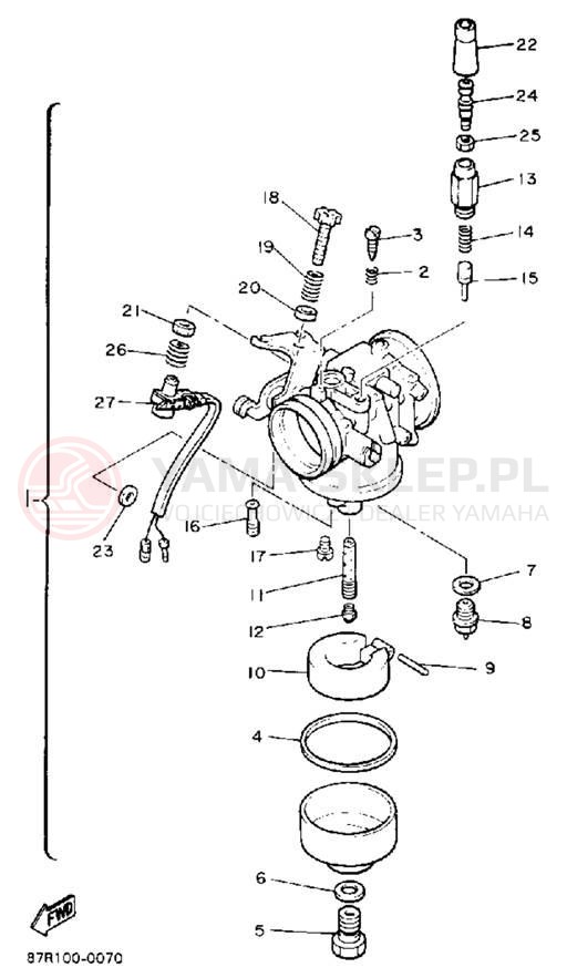 Schemat "Gaźnik" do Yamaha VK540 VK540EP