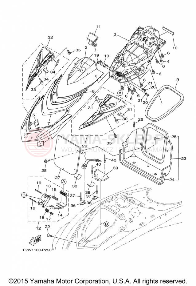 Schemat "ENGINE HATCH" do Yamaha VXS VX1800-P