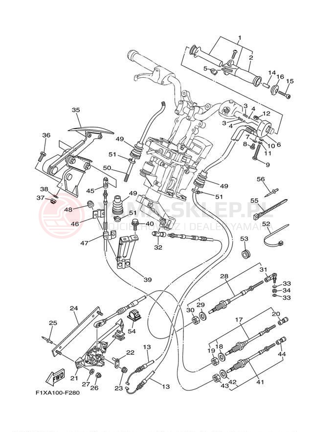 Schemat "Układ chlodzenia" do Yamaha WaveRunner FX HO FX1100F