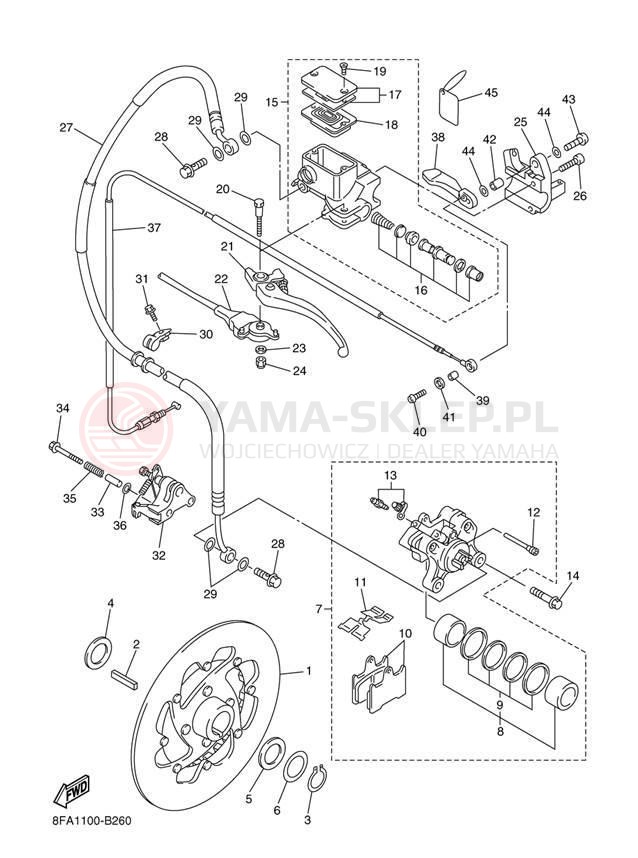 Schemat "hamulec" do Yamaha RX-1 ER RX10RJ/RX10RSJ