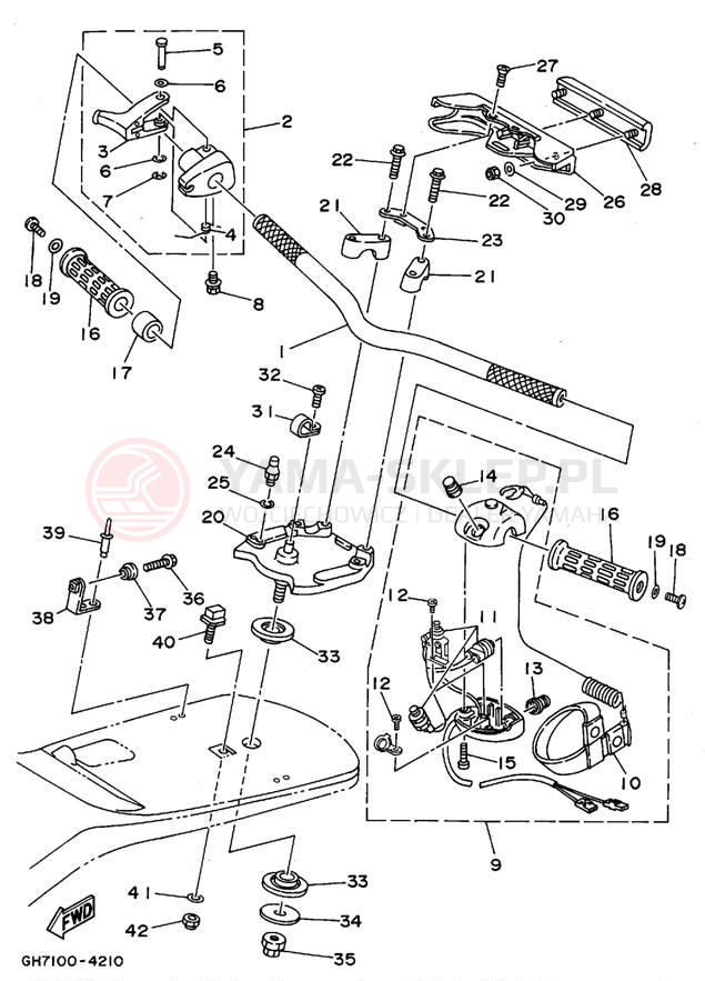 Schemat "Półki zawieszenia" do Yamaha SUPER JET SJ700T