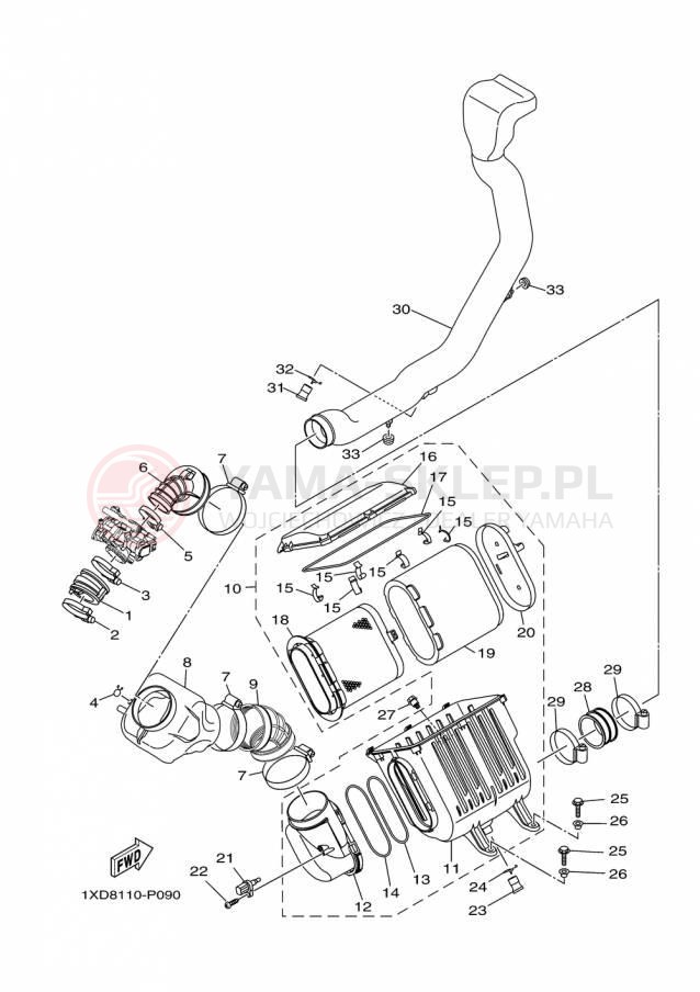 Schemat "Wtrysk paliwa" do Yamaha VIKING EPS YXM700PFL