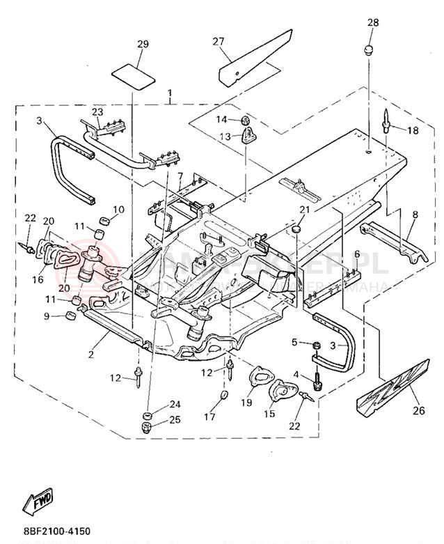 Schemat "rama" do Yamaha PHAZER II PZ480V