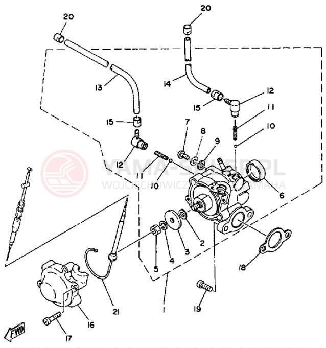 Schemat "Pompa olejowa" do Yamaha EX440E