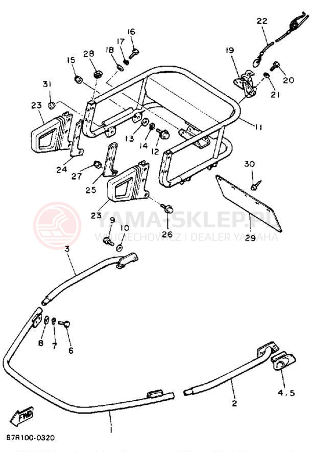 Schemat "zderzak" do Yamaha VK540 VK540EP