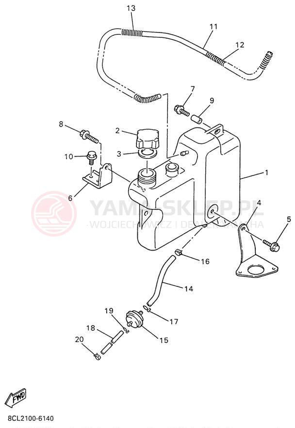 Schemat "Miska olejowa" do Yamaha VMAX 500 DX VX500DXW