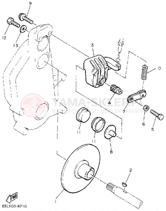 Schemat "hamulec" do Yamaha OVATION LE CS340ET
