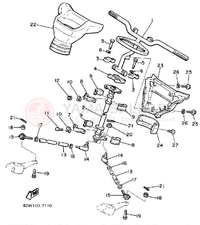 Schemat "Półki zawieszenia" do Yamaha SRV SR540M
