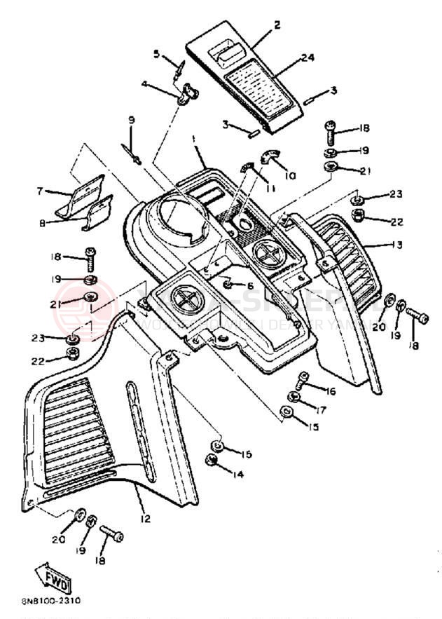 Schemat "INSTRUMENT PANEL" do Yamaha SS440F