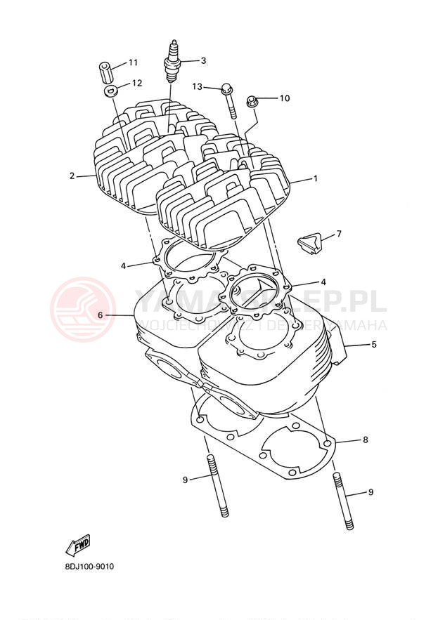 Schemat "głowica" do Yamaha VENTURE XL VT500XLL