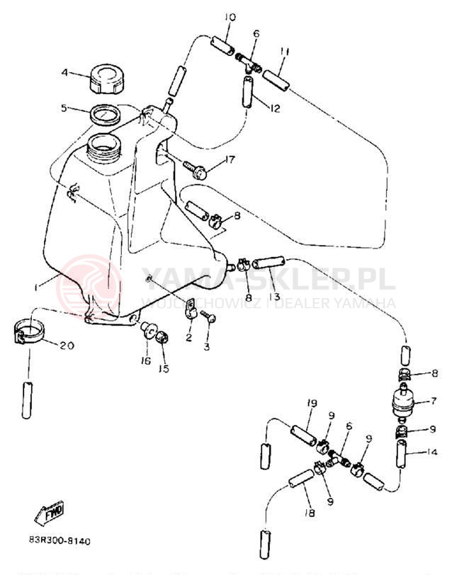 Schemat "Miska olejowa" do Yamaha VK540 VK540EP