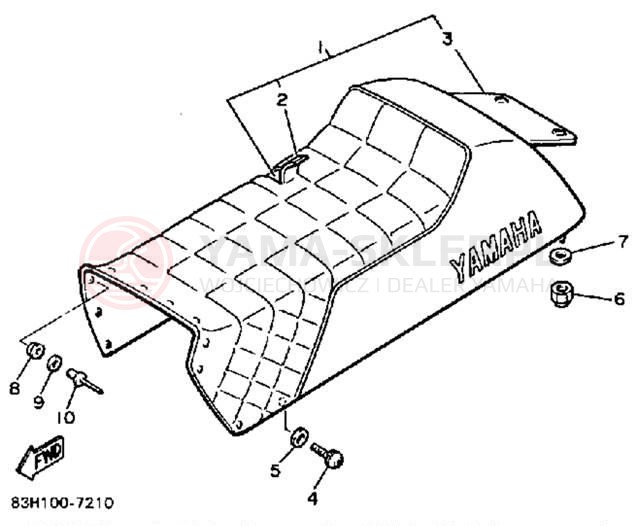 Schemat "siedzenie" do Yamaha V-MAX VMX540L