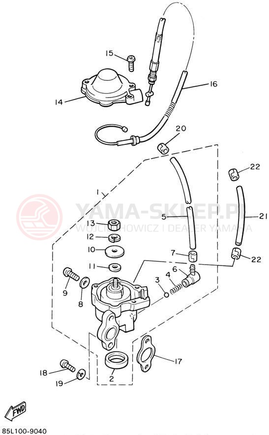 Schemat "Pompa olejowa" do Yamaha CS340 CS340ED