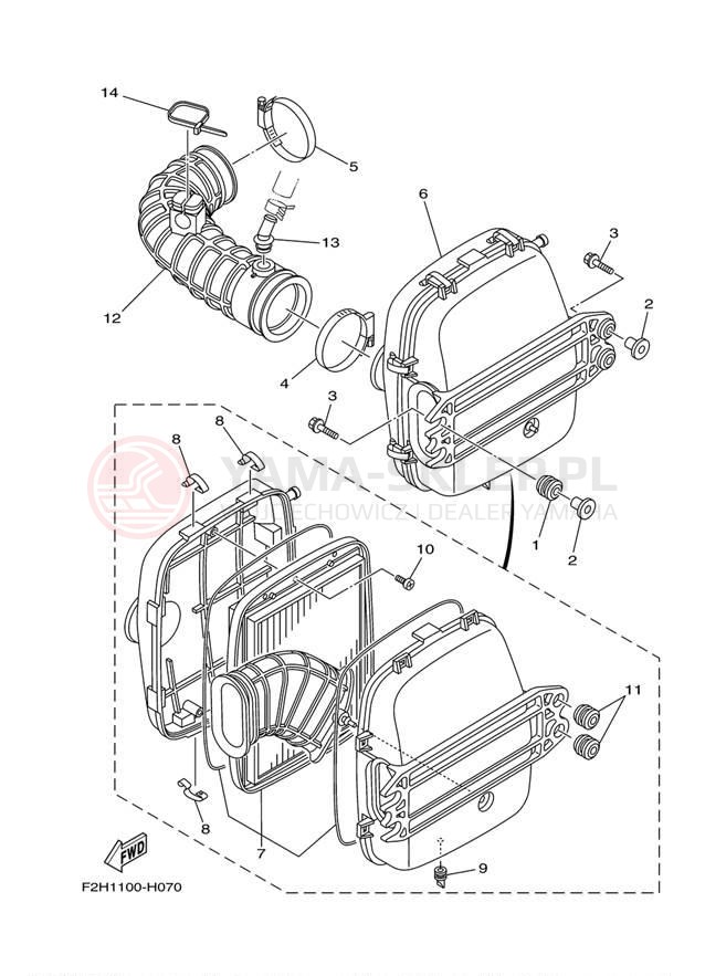 Schemat "Wtrysk paliwa" do Yamaha WAVERUNNER FX HO FB1800L
