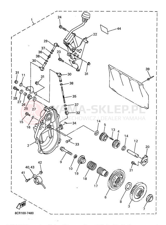 Schemat "REVERSE GEAR KIT" do Yamaha VMAX 600 SX VX600SXA/VX700SXA