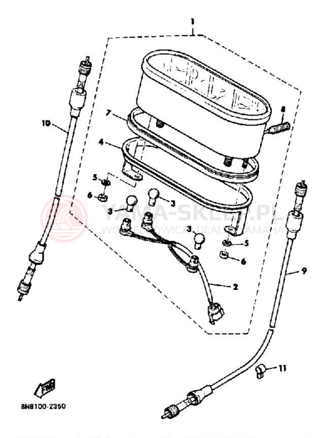 Schemat "licznik" do Yamaha SS440 SS440H