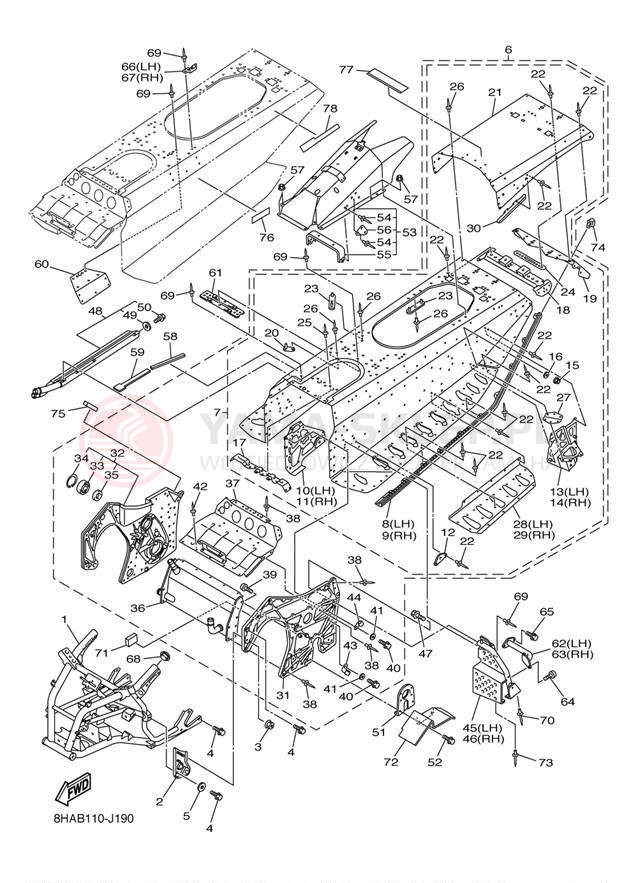 Schemat "rama" do Yamaha FX NYTRO MTX FX10M53Z