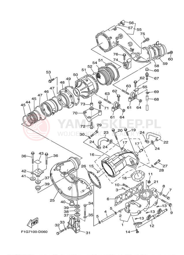 Schemat "wydech" do Yamaha GP1300-F