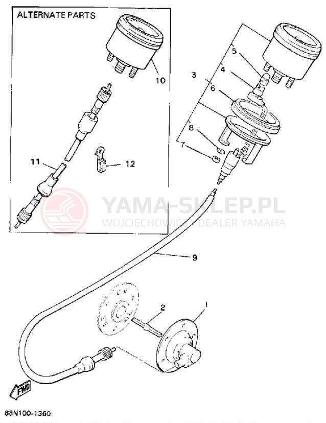Schemat "licznik" do Yamaha VK540 VK540ER