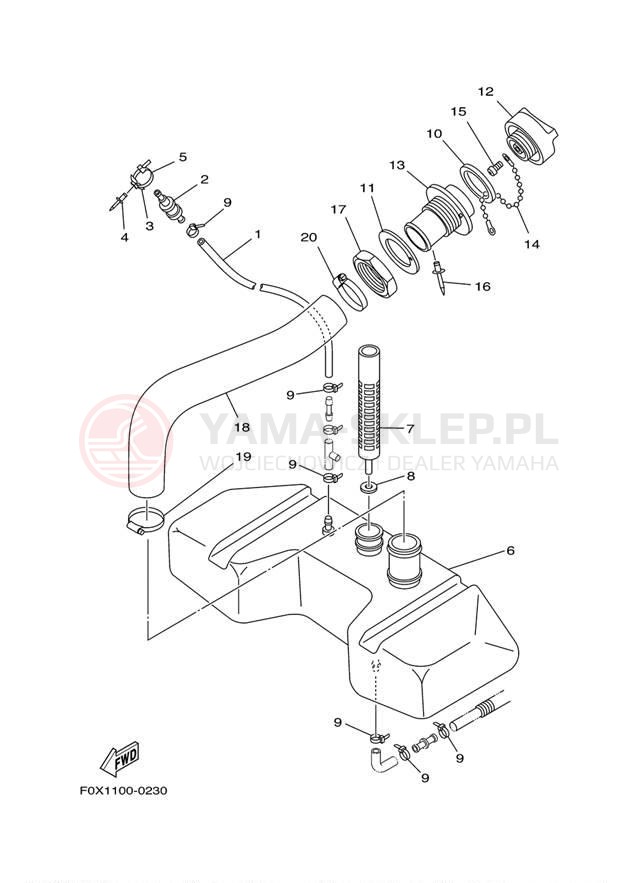 Schemat "Miska olejowa" do Yamaha WaveRunner GP800R GP800AD