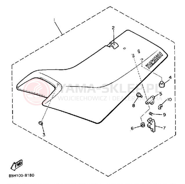 Schemat "siedzenie" do Yamaha SNOSCOOT SV80P