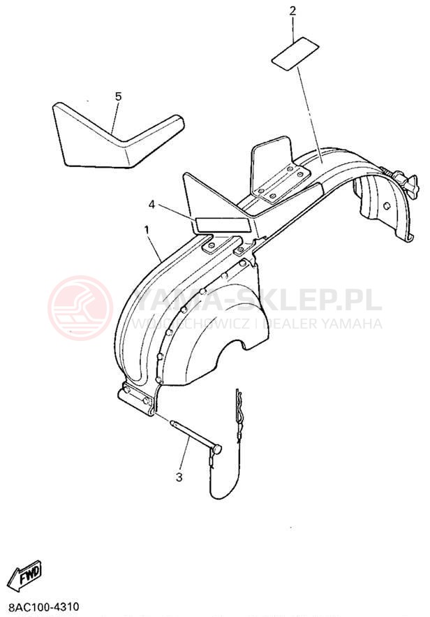 Schemat "GUARD - LUGGAGE BOX" do Yamaha VK540 II VK540EU