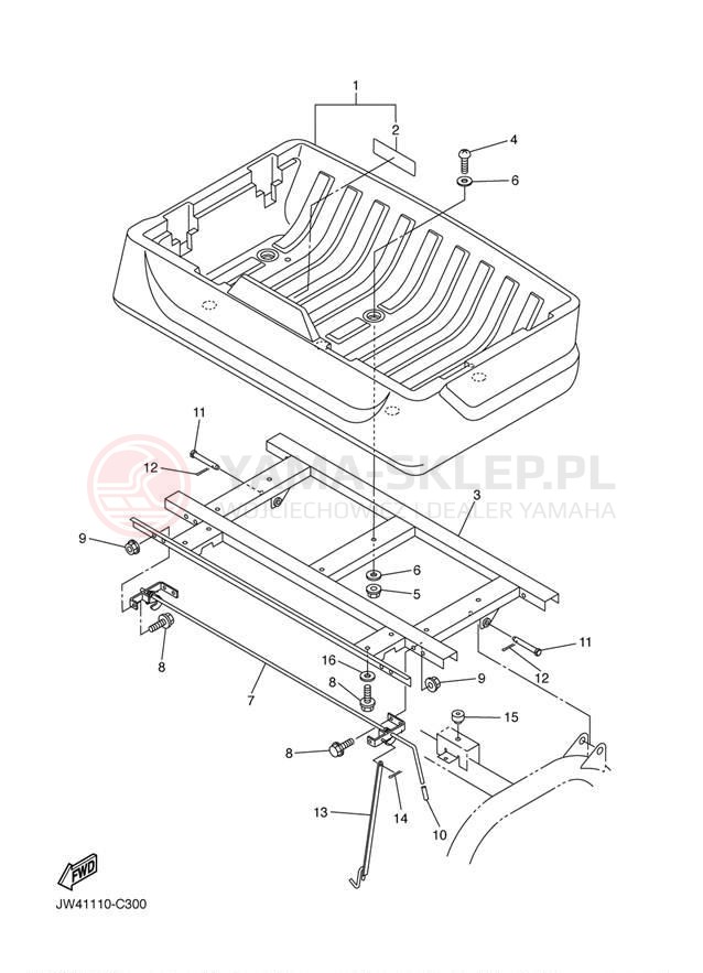 Schemat "Stelaż " do Yamaha PRO HAULER 700 YXP700AS