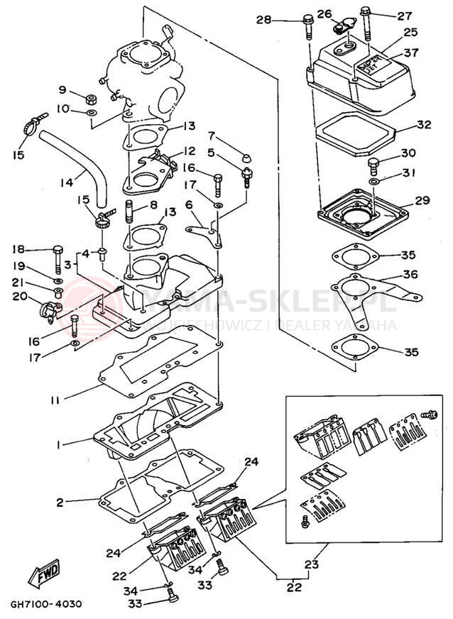 Schemat "Wtrysk paliwa" do Yamaha SUPER JET SJ700S
