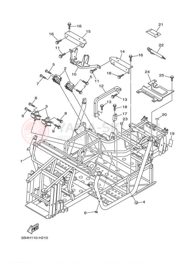 Schemat "rama" do Yamaha RHINO 700 FI YXR7FYL/YXR7FYGR
