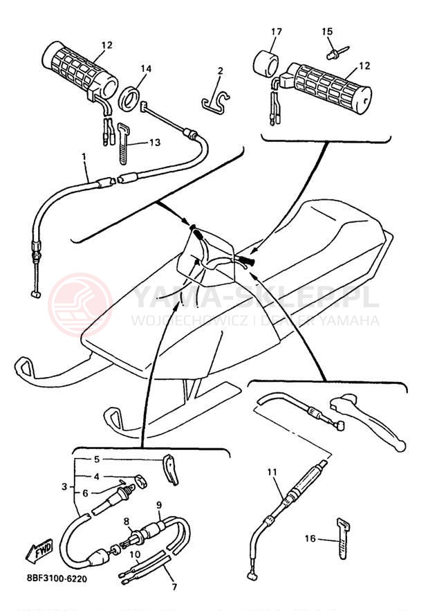 Schemat "Układ chlodzenia" do Yamaha PHAZER SS ELECTRIC PZ480EA