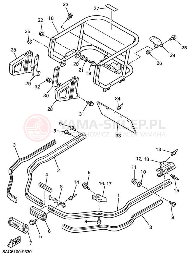 Schemat "zderzak" do Yamaha VK540 III VK540EC
