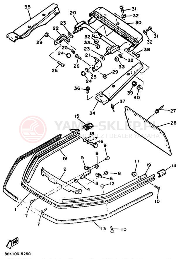 Schemat "zderzak" do Yamaha XLV XL540N