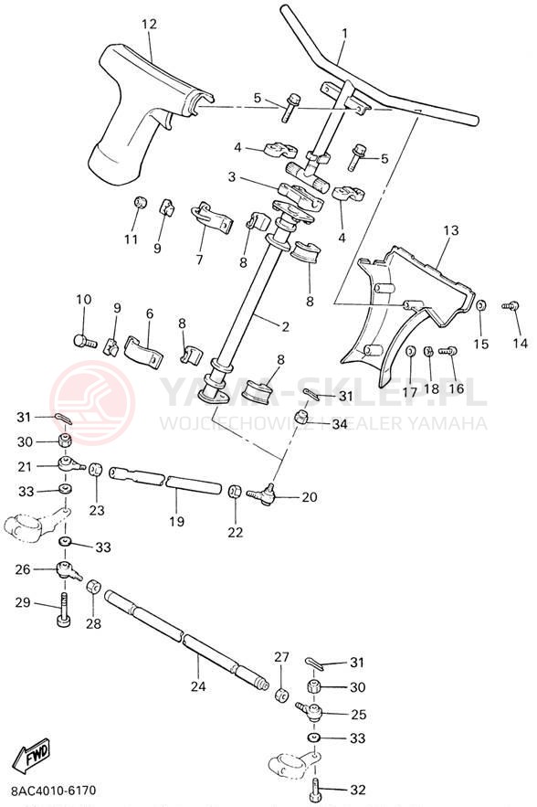Schemat "Półki zawieszenia" do Yamaha VK540 III VK540ED