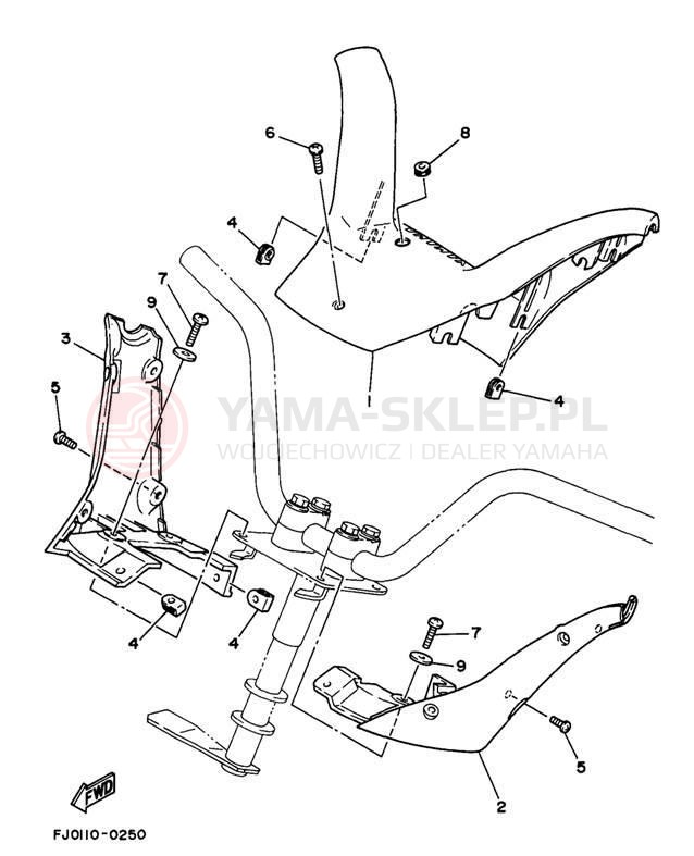 Schemat "Półki zawieszenia" do Yamaha WAVE RUNNER III WRA700V