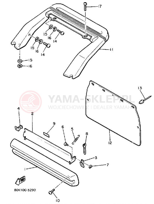 Schemat "zderzak" do Yamaha PHAZER PZ480J