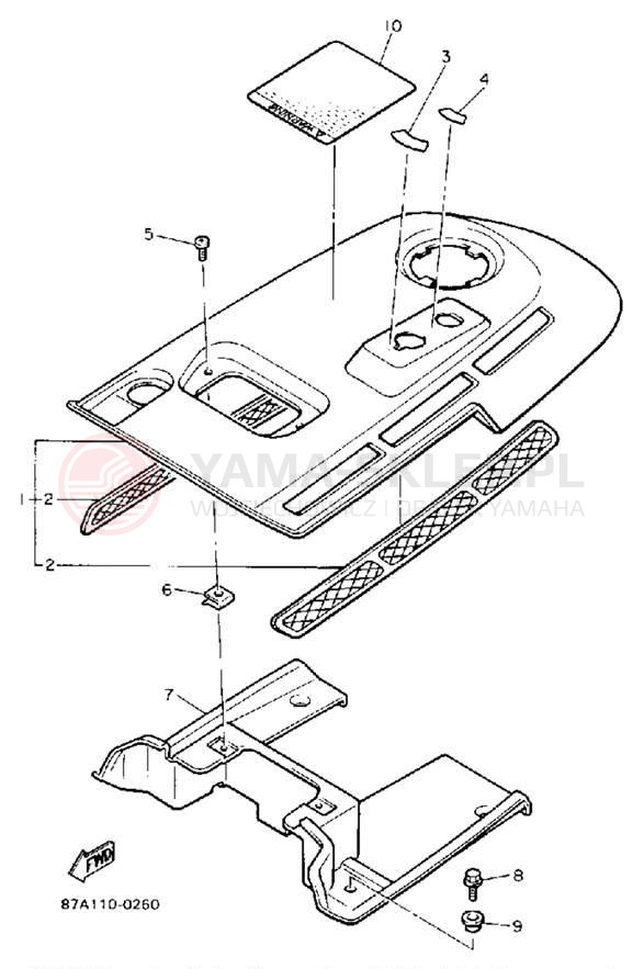Schemat "INSTRUMENT PANEL" do Yamaha SNOSPORT SV125P